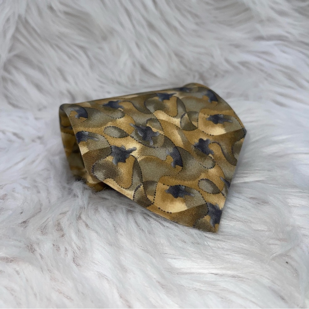 Vintage Gilda’s Club 100% Silk Tie Abstract Print Made In USA